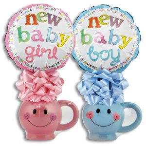 Baby Smiley Mug Kelliloons with Mints - Boy and Girl
