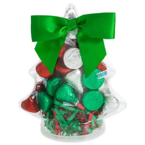 Christmas Tree Container Filled with Hershey's Kisses