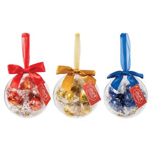 Christmas Ornament Containers with Lindt Lindor Truffles