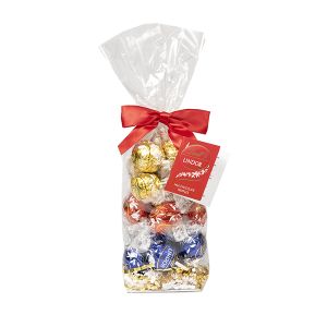 Valentine Lindor Assorted Chocolate Bag With Red Bow - 18-Piece