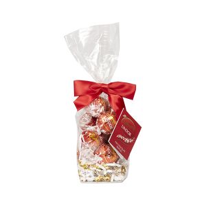 Lindt Lindor Milk Chocolate Truffles Bag with Red Bow - 10-Piece