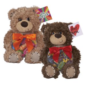 Teddy Bear Kelliloons with Candy Dish and Assorted Hard and Chewy Candy