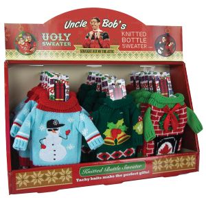 Ugly Sweater Knitted Bottle Sweaters - Display