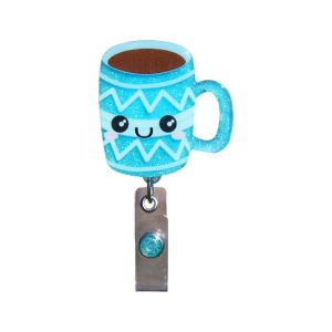 Glitterific Badge Reel - Coffee Cup