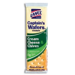 Lance Captain's Wafers Sandwich Crackers - Cream Cheese and Chives - 8ct Display Box