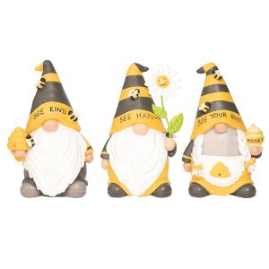 Gnome Figurines with Bee Accents