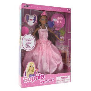Sophie Princess Doll with Accessories - Dark Skin