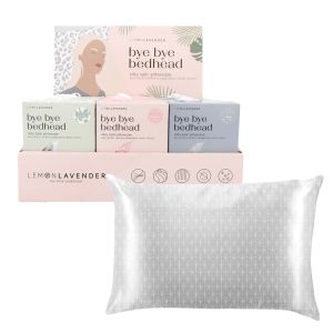 Silky Satin Pillowcase With Travel Pouch Display - 24ct