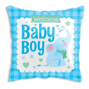 Welcome Baby Boy Foil Balloon - Bagged