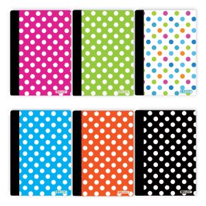 Composition Book with Polka Dot Poly Cover