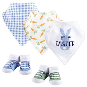 Bandana Bib and Socks Set - My 1st Easter - Boy
