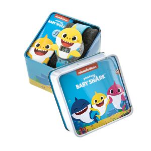 LCD Date & Time Watch in Tin Case - Baby Shark Version 3