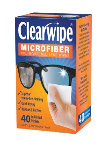 Clearwipe Microfiber Moistened Lens Wipes - 40ct