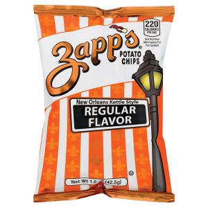 Zapp's Regular New Orleans Kettle Style Potato Chips - Large Single Serving Size