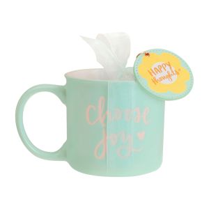 Ceramic Camper Mug and Keychain Gift Set - Choose Joy