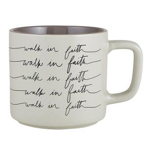 Stackable Ceramic Mug - Walk in Faith