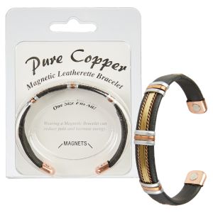 Leatherette Magnetic Cuff Bracelet