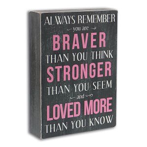 Always Remember You Are Braver Box Sign