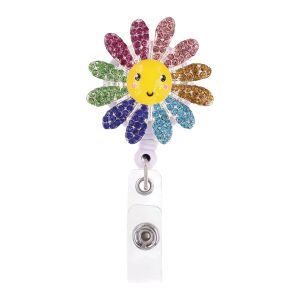 Sparkle and Shine Badge Reel - Colorful Daisy