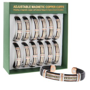 Adjustable Magnetic Copper Cuffs Display Box