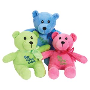 Get Well Soon Plush Bears - Assorted Colors