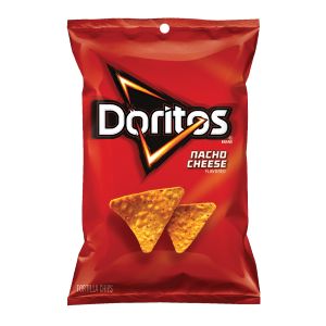 Doritos Nacho Cheese Tortilla Chips - Peggable Bags - Extra Large Value Size