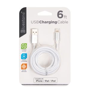 6 Foot Apple Lightning Sync & Charge Cable - White