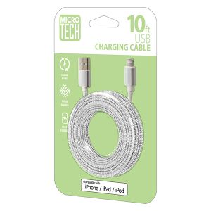 10 Foot Apple Lightning Charging Cable - White