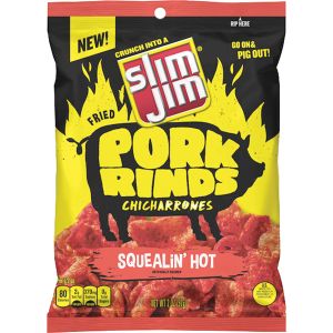 Slim Jim Squealin' Hot Chicharrones Fried Pork Rinds