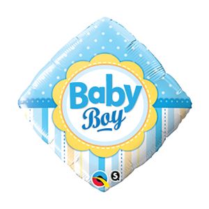 Baby Boy Dots and Stripes Foil Balloon