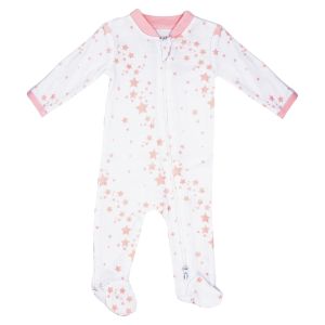 Preemie Sleep N Play with 2-Way Zipper - Pink Star