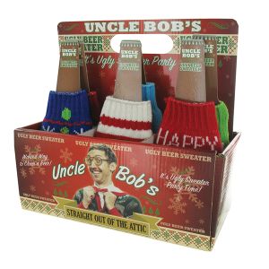 Ugly Sweater Beer Bottle Cover - Display