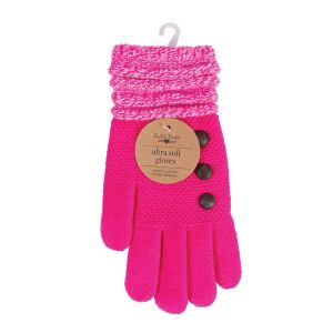 Britt's Knits Stretch Knit Ultra Soft Gloves - Pink