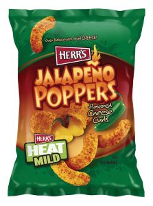 Herr's Jalapeno Poppers Mild Heat Cheese Curls