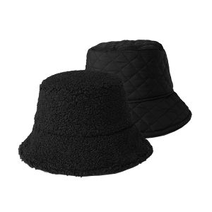 Reversible Sherpa Bucket Hat - Black