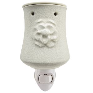 White Crackle Flower Ceramic Plug-In Warmer