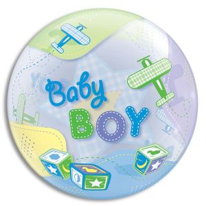 Bubble Balloon - Baby Boy Airplanes