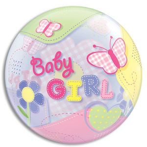 Bubble Balloon - Baby Girl Butterflies