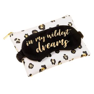 Deluxe Eye Mask & Pouch Set - In My Wildest Dreams - Cheetah Print