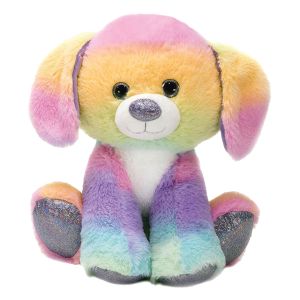 Rainbow Sherbet Stuffed Dog