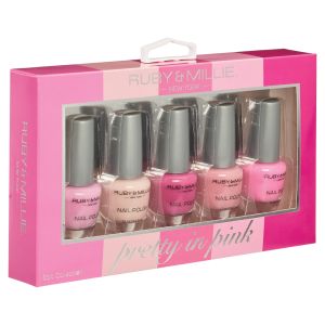 5-Piece Pretty in Pink Nail Polish Set