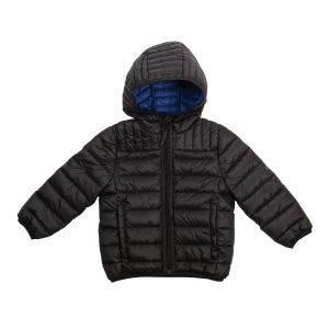 Toddler's Packable Puffer Jacket with Hood - Black