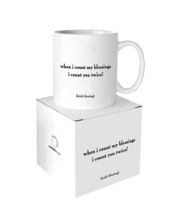 'Blessings I Count You Twice' Ceramic Mug Gift Boxed