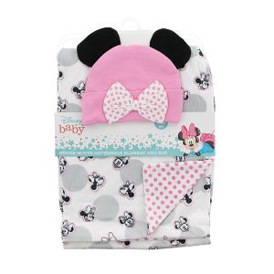 2-Ply Disney Baby Beanie Cap and Blanket Set - Minnie Mouse