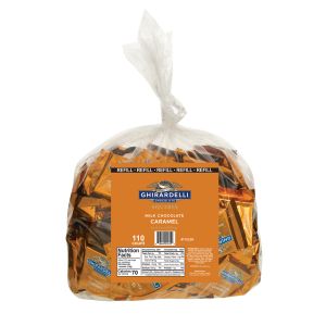 Ghirardelli Caramel Milk Chocolate Squares - Refill Bag for Changemaker Tubs