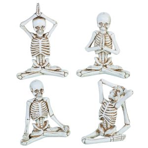 Skeleton Figures in Yoga Poses