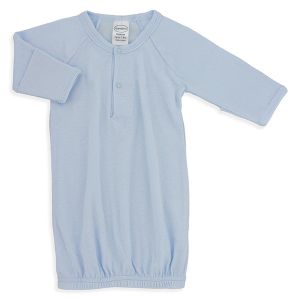 2-Pack Cotton Preemie Gown with Mitten Cuffs - Blue