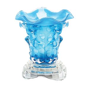 Oil & Wax Aromatic Glass Lamp Warmer - Blue Rose