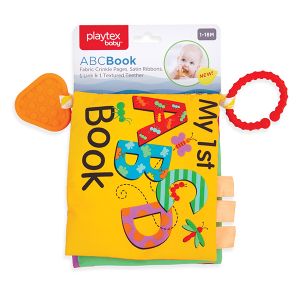 Soft Cloth Book with Teether and Crinkle Pages - ABC