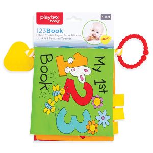 Soft Cloth Book with Teether and Crinkle Pages - 123